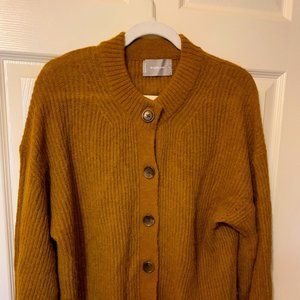 EVERLANE Cropped Alpaca Cardigan - Dark Copper